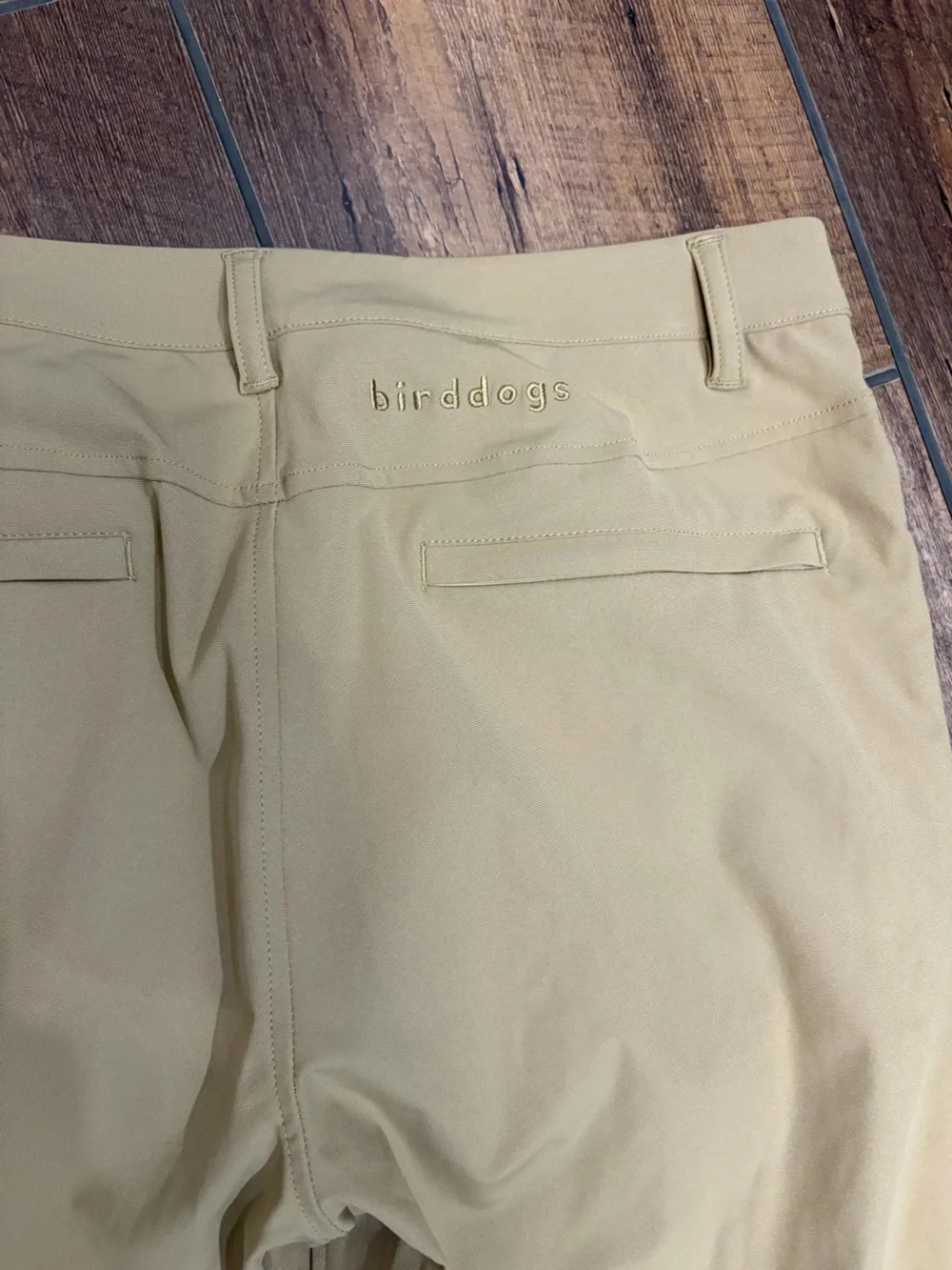 Birddogs Boom Pants Tan Khaki Size 36 X 32 Performance Stretch Office Golf
